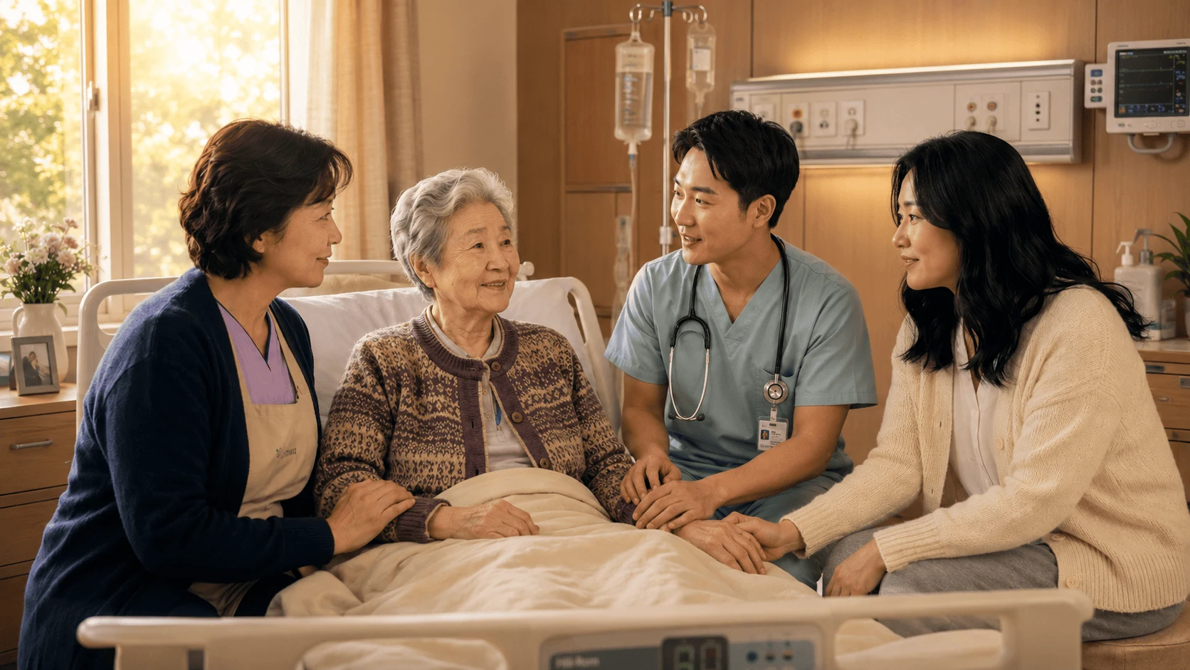 환자·보호자·케어팀이 한 병상에서 만나는 장면